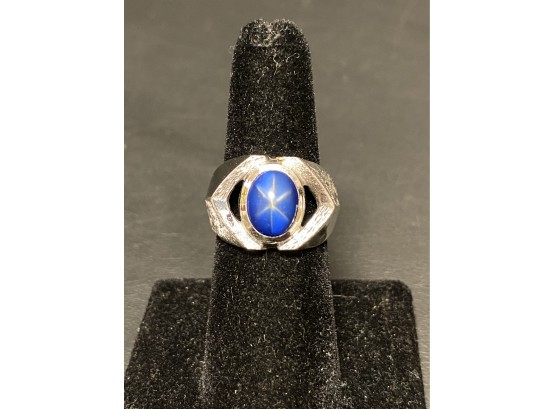 Sterling Ring Faux Star Sapphire