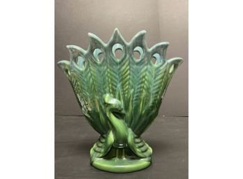 Peacock Pottery Vase