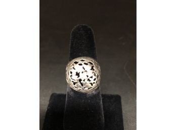 Sterling Pierced Design Ring
