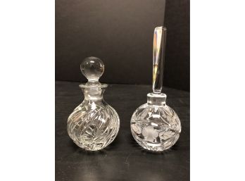 Two Glass Perfume Bottles