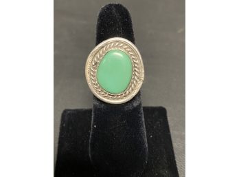 Sterling Green Turquoise Ring