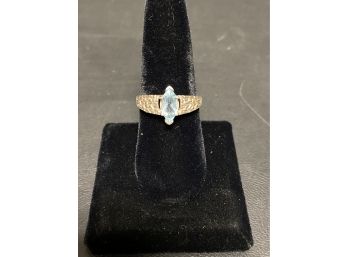Sterling Aquamarine Ring