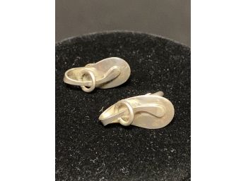 Napier Sterling Modernist Earrings