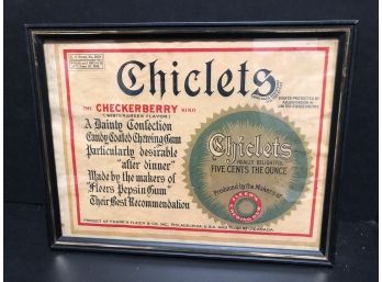 Vintage Chiclets Advertising