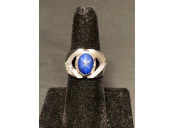 Sterling Ring Faux Star Sapphire