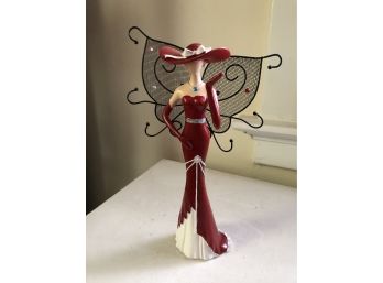 Woman Red Dress - Jewelry Holder