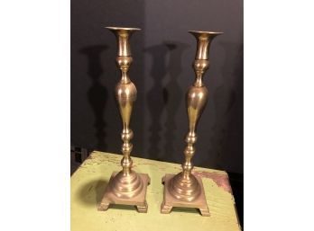 Pair Brass Candlesticks