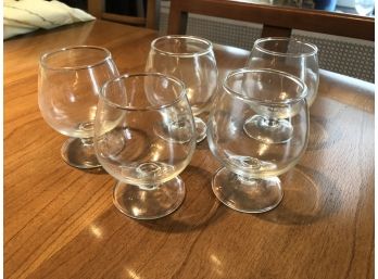 5 Brandy Glasses