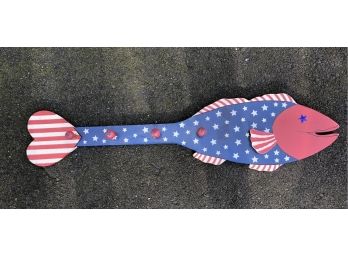 Patriotic Fish Hat Rack