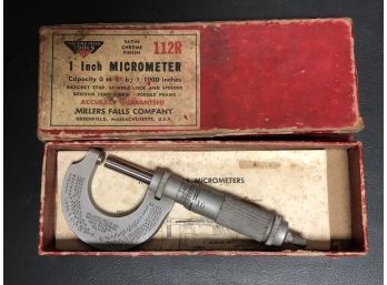 Millers Falls 1' Micrometer