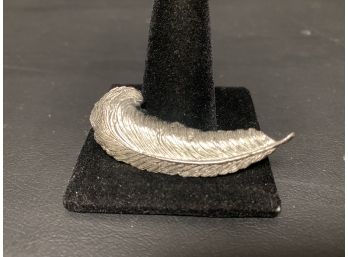 Sterling Feather Brooch