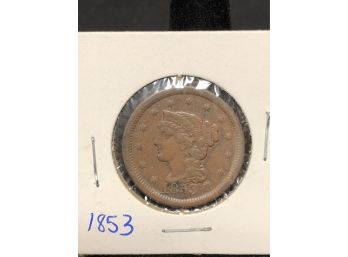 Braided Hair Large Cent - 1853