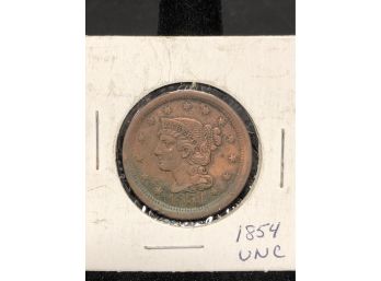 Braided Hair Large Cent - 1854