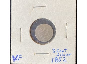 1852 - 3 Cent Silver