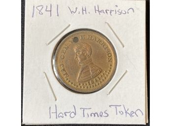 1841 W.h. Harrison - Hard Times Token