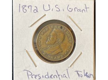 1872 U.s. Grant - Political Token