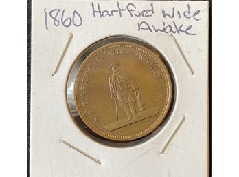 1860 Hartford Wide Awake - Civil War Token
