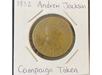 Campaign Token - 1832 Andrew Jackson