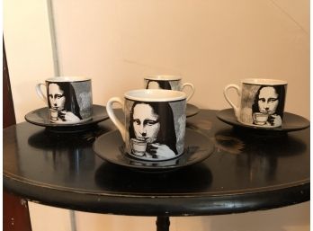 Mona Lisa Coffee Cups/saucers
