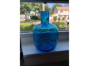 Blue Crackle Glass