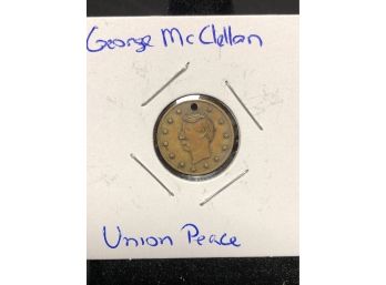 1864 McClellan Union Peace Token