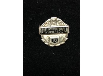 International Silver Company 10 Year Sterling Service Pin - 7/16''