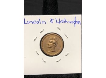 1868 Lincoln/washington Token