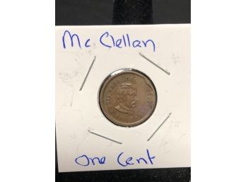 1863 McClellan One Cent Token