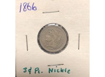 1866 - 3 Cent Nickel