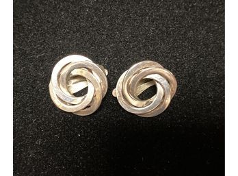 Sterling Clip On Earrings - 5/8' - 5.2g