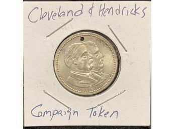 Cleveland & Hendricks Campaign Token - 1884
