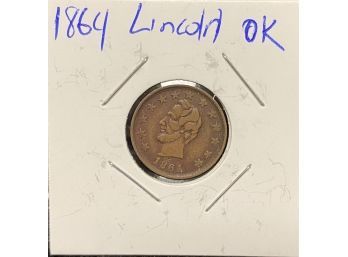 Lincoln OK Token - 1864