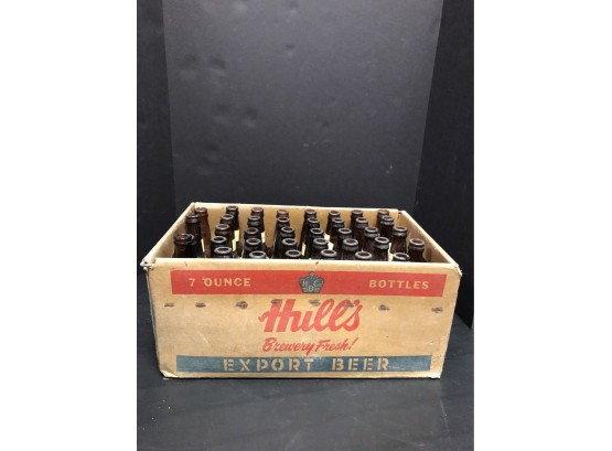 Hulls Beer Cardboard Case & Bottles