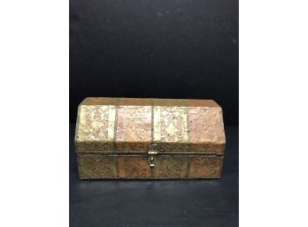 Wood Brass & Copper Box