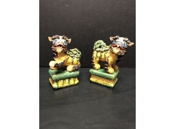 Vintage Pair Decorative Foo Dogs 5.25'