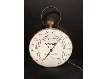 Vintage Schweppes Advertising Thermometer