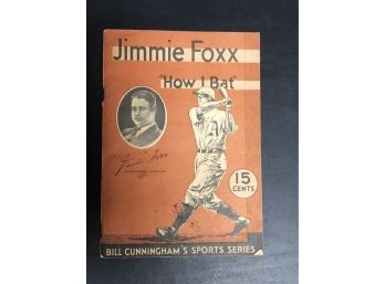 Jimmie Fox 'how I Bat' 1933
