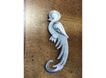 Engraved Sterling Silver Bird Pin