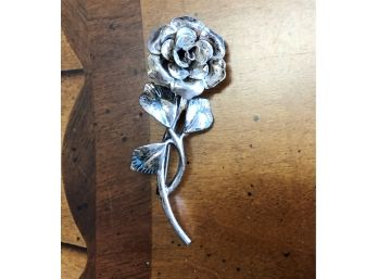 Sterling Silver Flower Pin