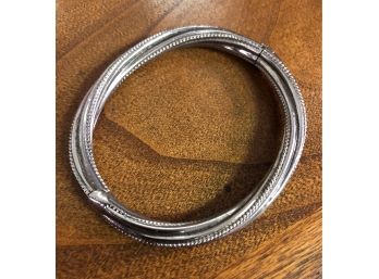 Solid Sterling Twisted Cable Bangle Bracelet