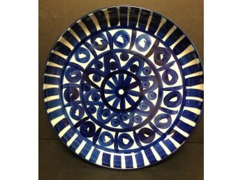 Large Dansk Blue & White Platter