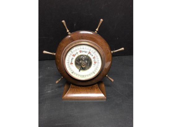 West Germany Barometer Ships Wheel