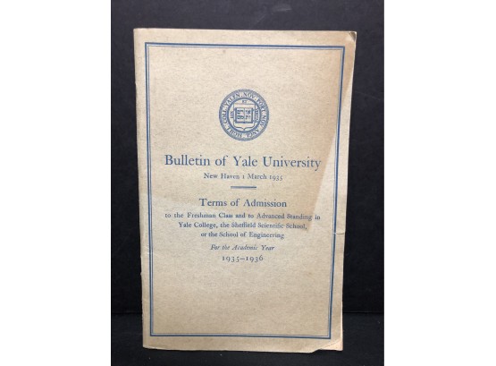 1935 Yale University Bulletin
