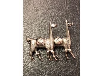 Peru Silver Llama Pin