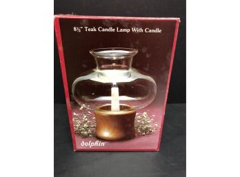 Teak Candle Lamp