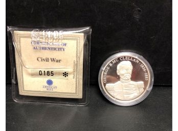.999 Silver George B. Mc Clellan Coin