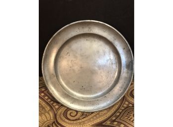 Antique 18th Century Pewter Plate Hallmarked