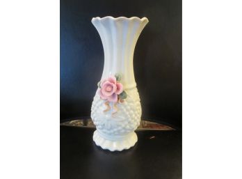 White Vase With Flower