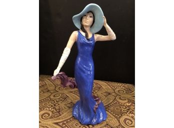 Woman Blue Dress