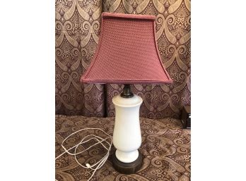 27' Lamp With Red Shade